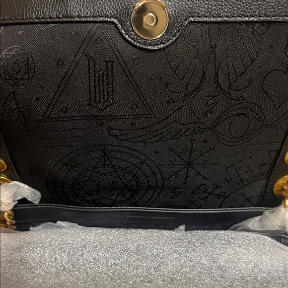 Rebecca Minkoff Edie Wicked collab. Black and Gold Studded Women's Bag - Picture 7 of 9